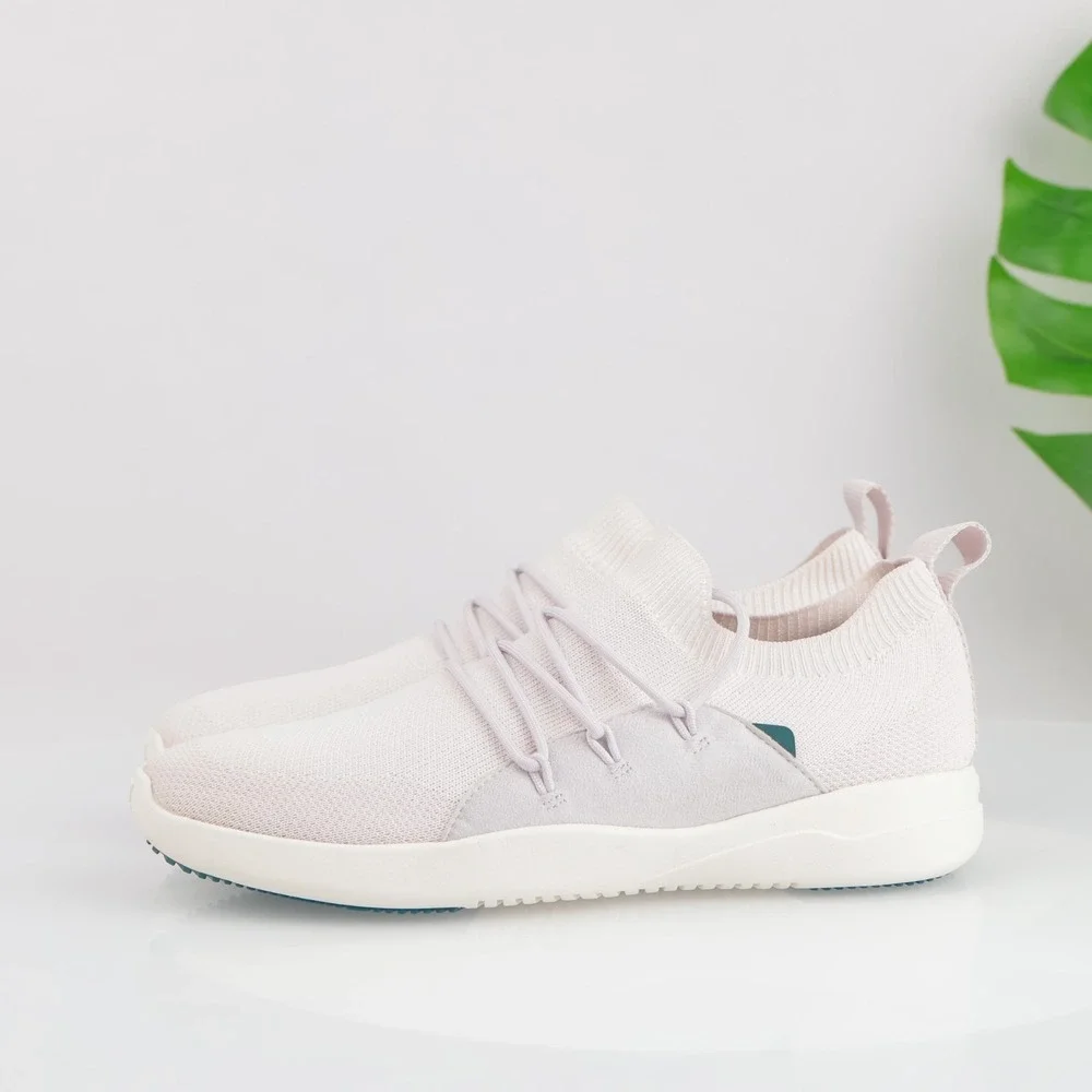 Vessi Womens Cityscape Classic Sneaker Size 8 Waterproof White Rose Lace Up Shoe